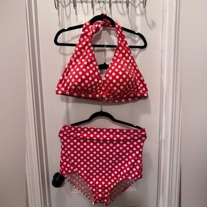 Swimsuits For All Red Polka Dot Bikini